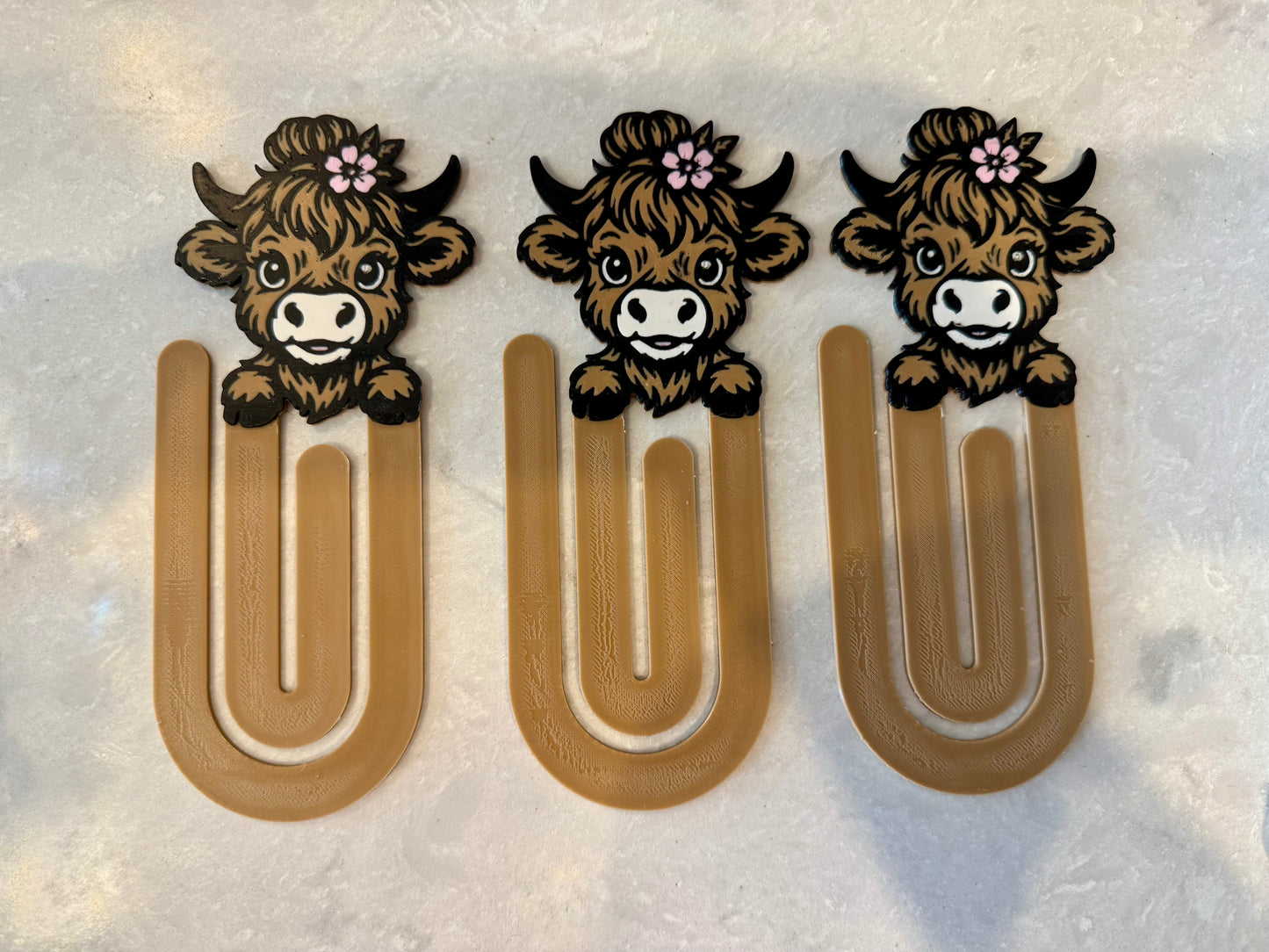 Highland Cow 3D Jumbo Paper Clip