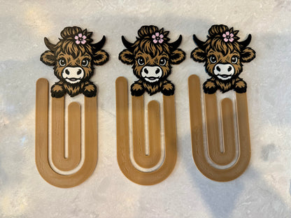 Highland Cow 3D Jumbo Paper Clip