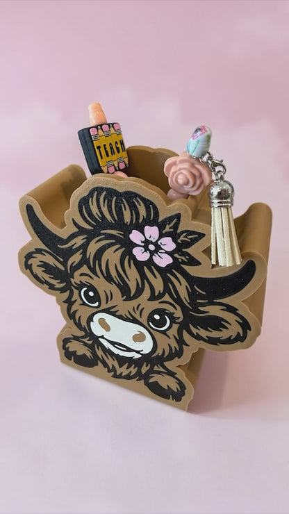 Highland Cow Pen Holder